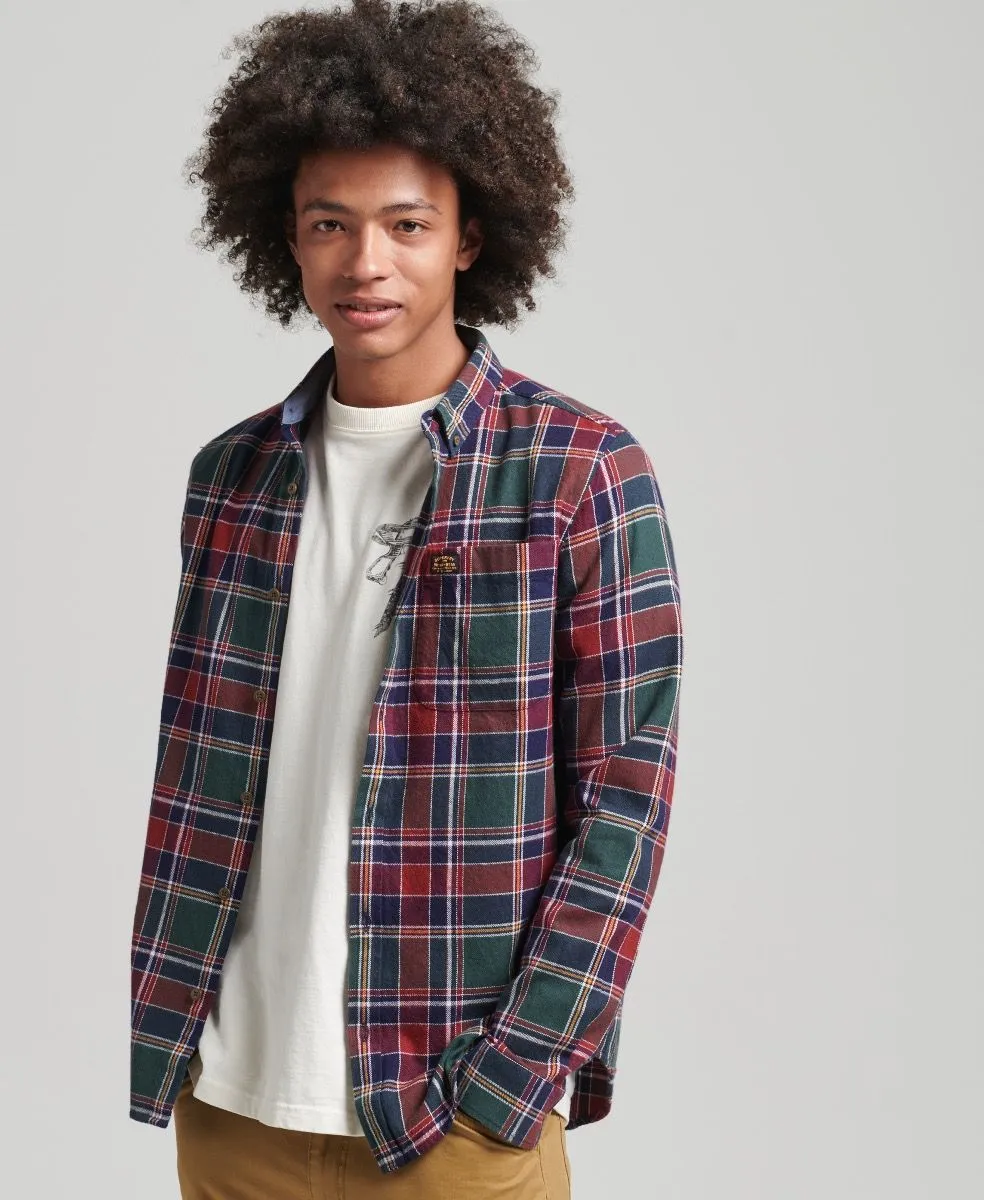 Superdry Vintage Embroided Lumberjack Check Shirt Doyle Green