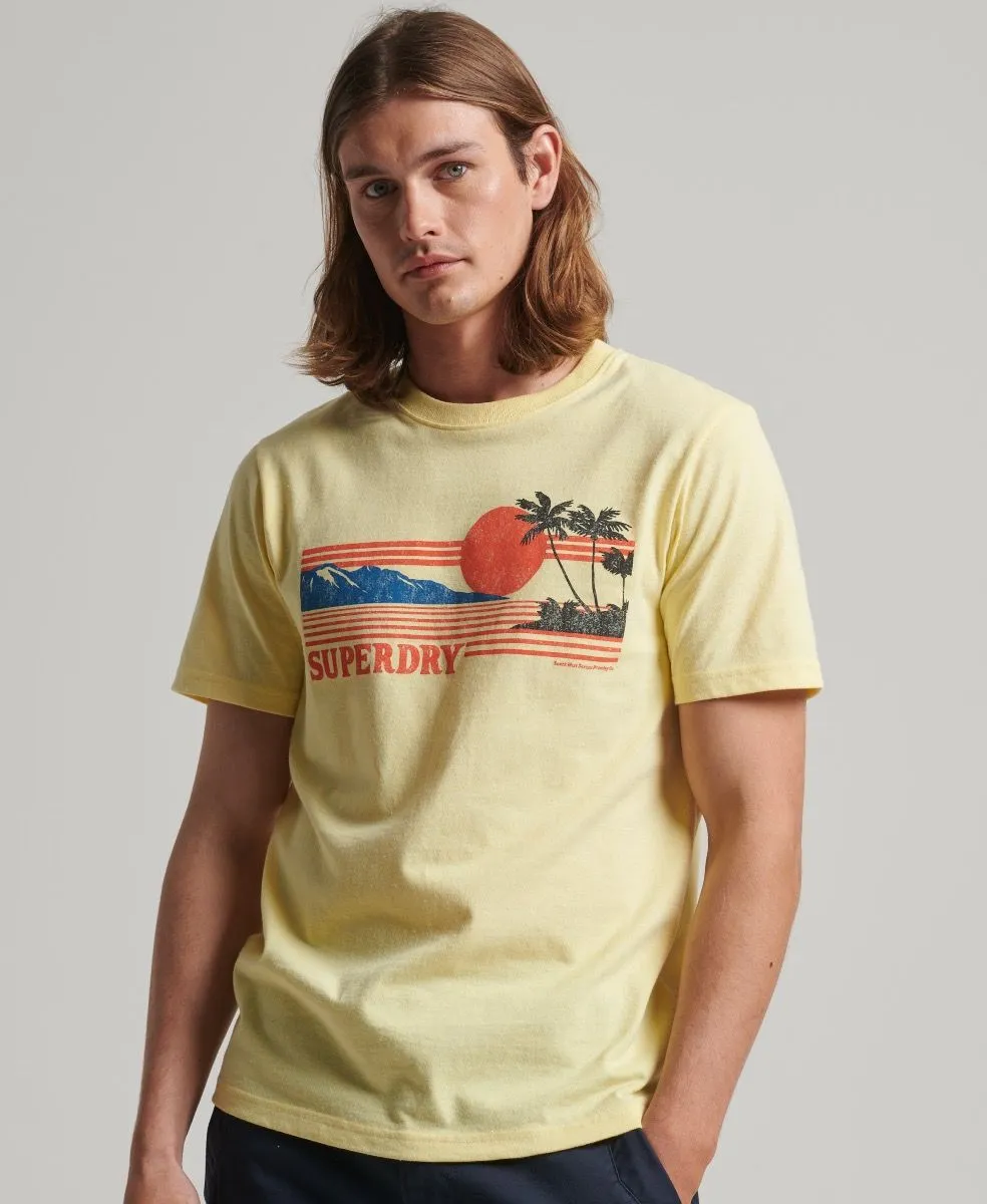 Superdry Vintage Great Outdoors T-Shirt Laguna Yellow