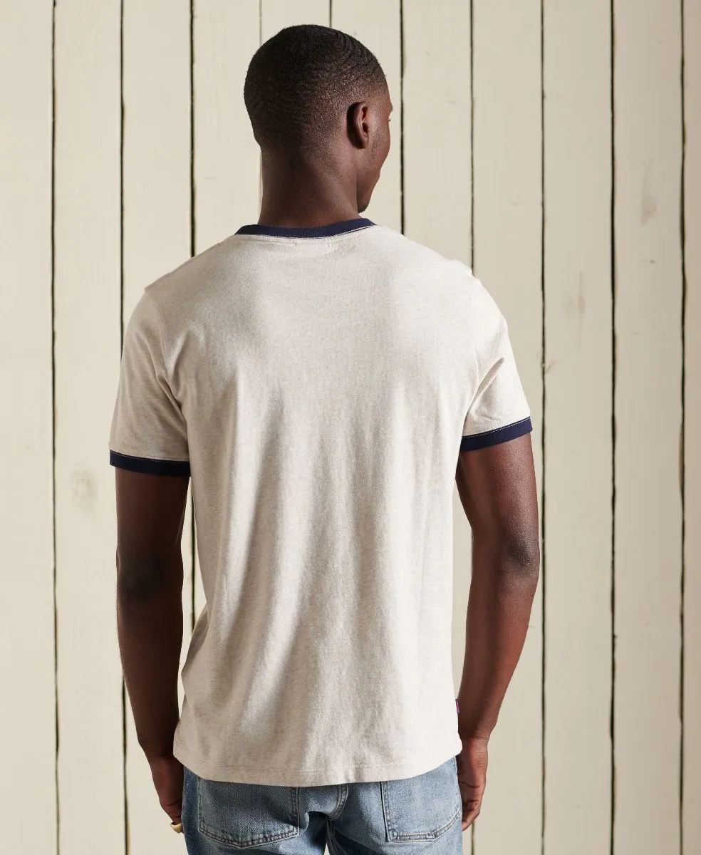 Superdry Vintage Ringer T-Shirt Oat/Navy