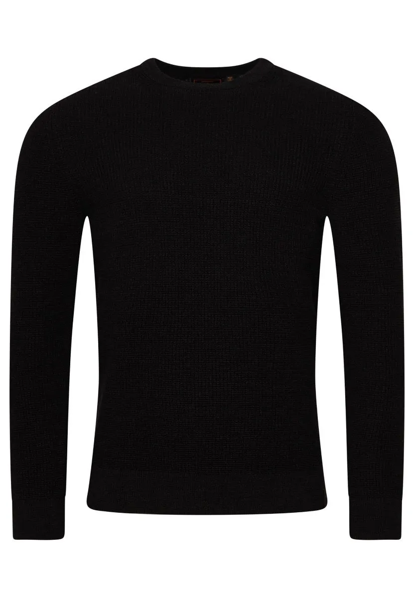 Superdry Vintage Textured Crew Neck Jumper Raven