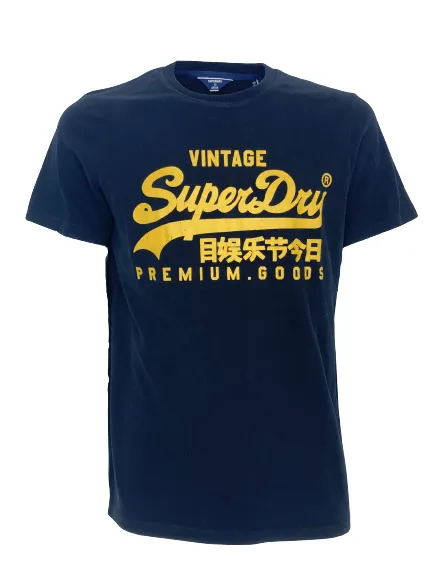 T-SHIRT UOMO BLU CON LOGO FRONTALE