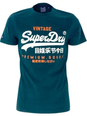 T-SHIRT UOMO VERDE CON LOGO FRONTALE