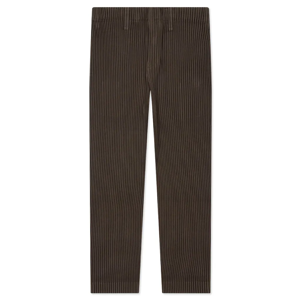 Tailored Pleats Pants - Dark Khaki