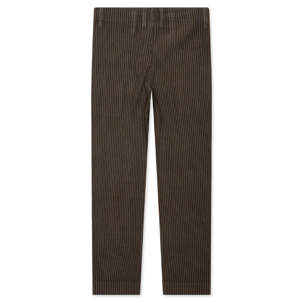 Tailored Pleats Pants - Dark Khaki