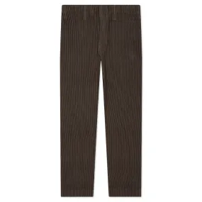 Tailored Pleats Pants - Dark Khaki