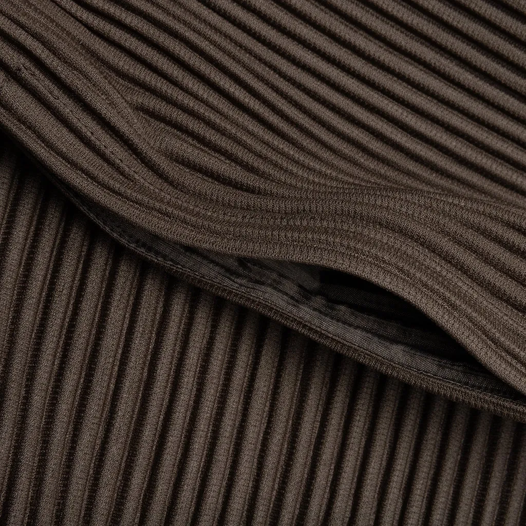 Tailored Pleats Pants - Dark Khaki