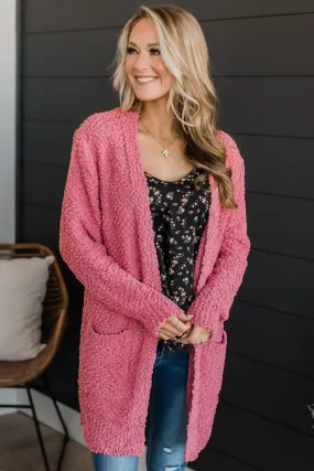 Take Another Look Popcorn Cardigan- Dusty Rose