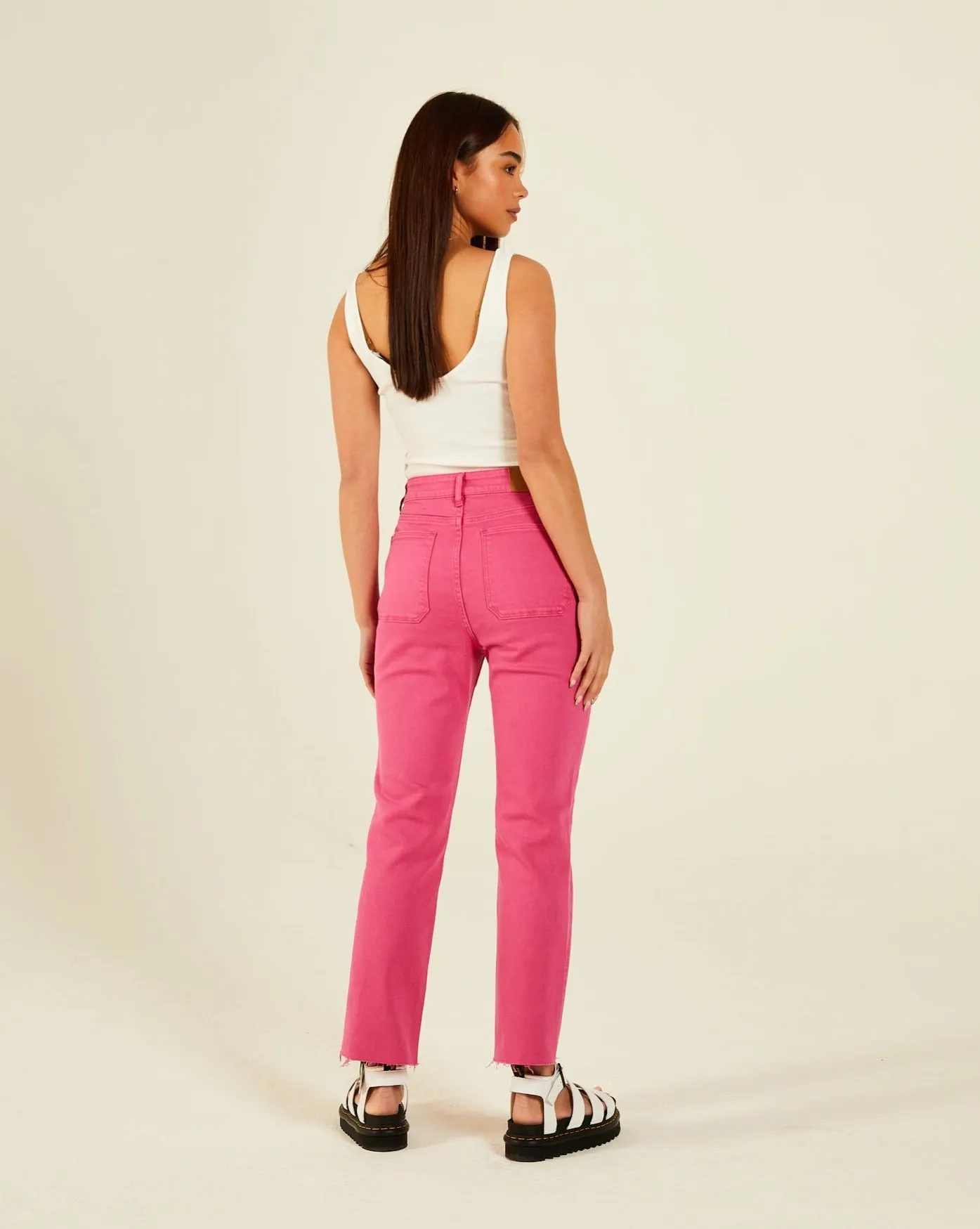 Tara Crop Flare Pink Yarrow