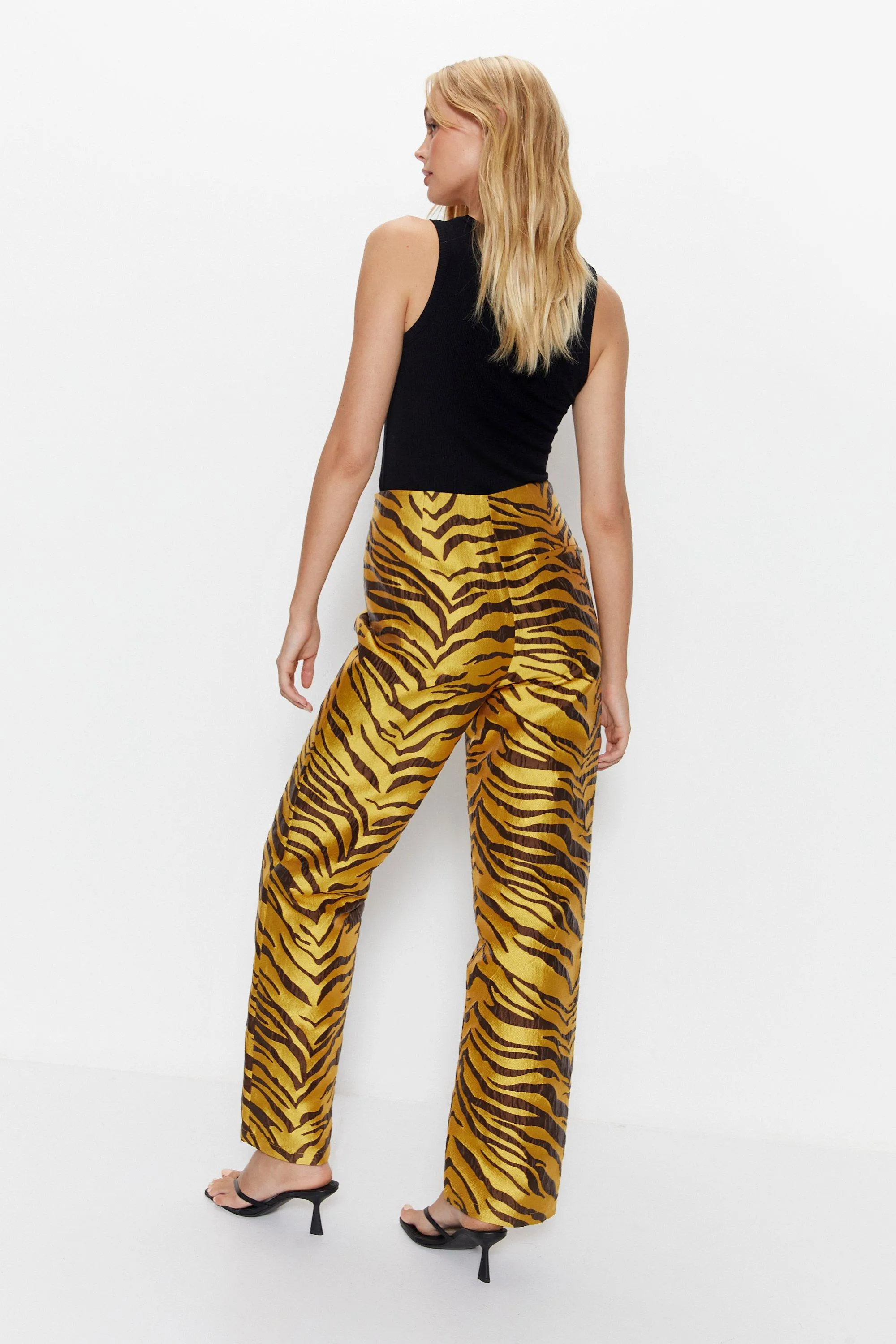 Trousers | Premium Jacquard Zebra Print Trousers | Warehouse