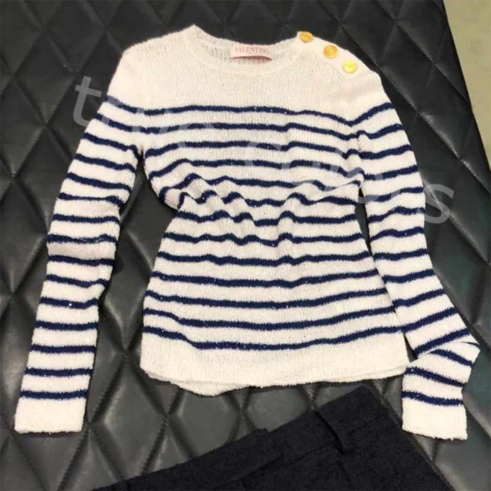 VALENTINO  |Stripes Casual Style Street Style Long Sleeves Plain