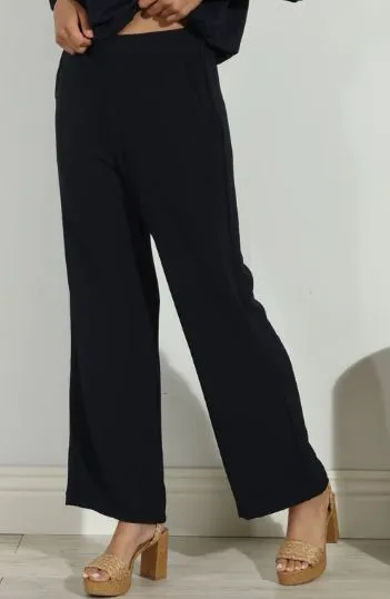 Veronica Wide Leg Pants - Navy