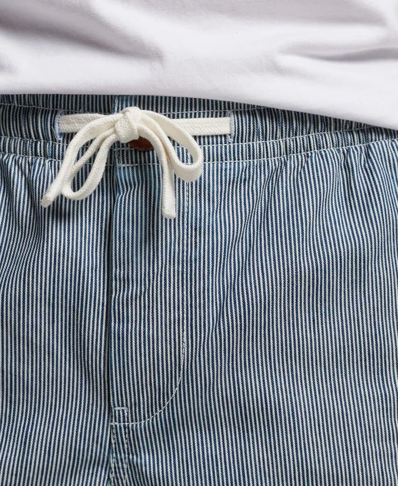 Vintage Overdyed Shorts | Blue Ticking Stripe