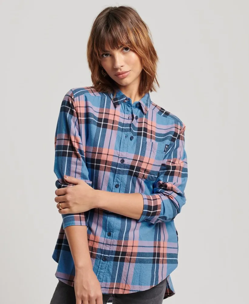 Vintage Relaxed Check Shirt | Navy Pink Check