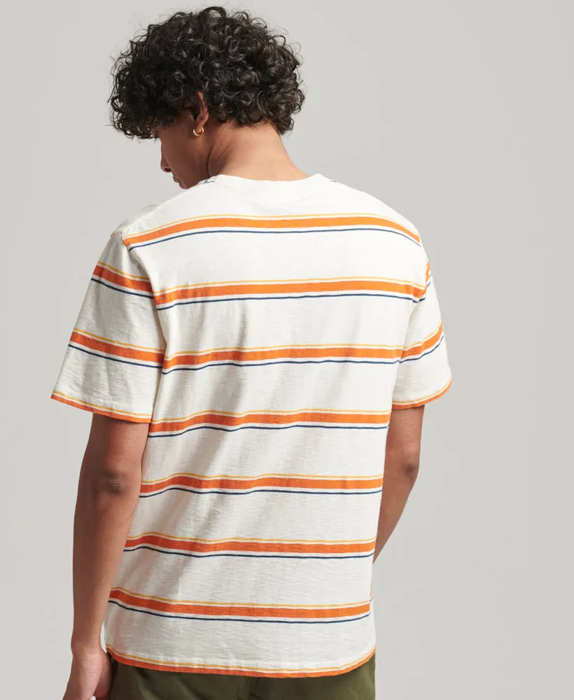 Vintage Textured Stripe T-Shirt | Off White Stripe