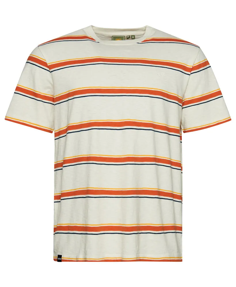 Vintage Textured Stripe T-Shirt | Off White Stripe