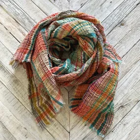 Vismaya Lightweight Coral Scarf