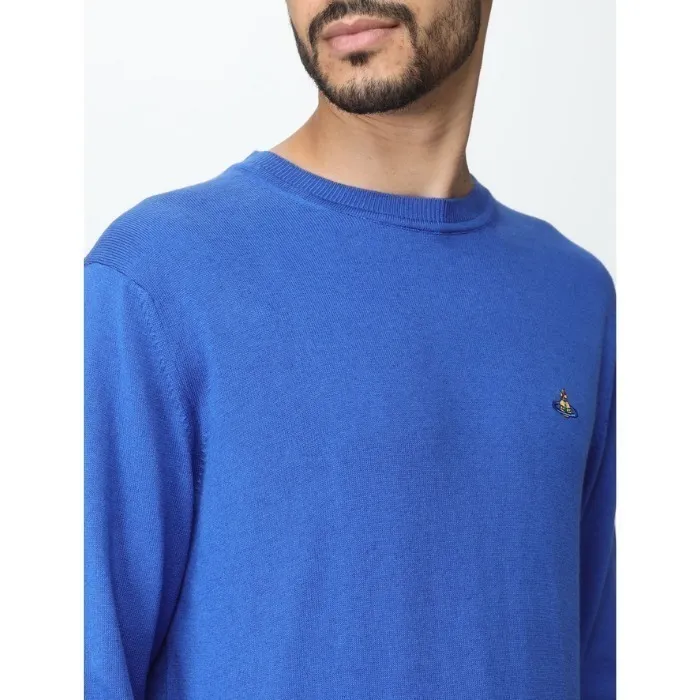 Vivienne Westwood  |Logo Crew Neck Cashmere Long Sleeves Plain Cotton Sweaters