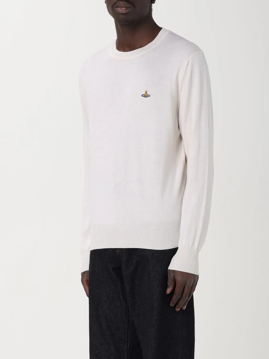 Vivienne Westwood  |Logo Crew Neck Cashmere Long Sleeves Plain Cotton Sweaters