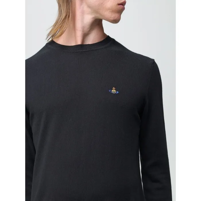 Vivienne Westwood  |Logo Crew Neck Cashmere Long Sleeves Plain Cotton Sweaters