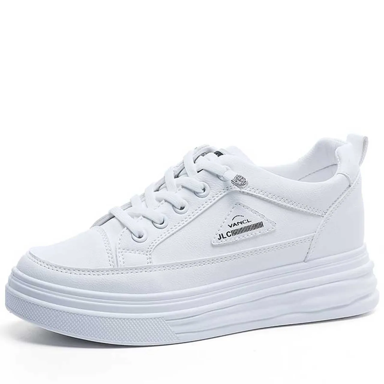 White label pattern thick sole casual shoe sneaker