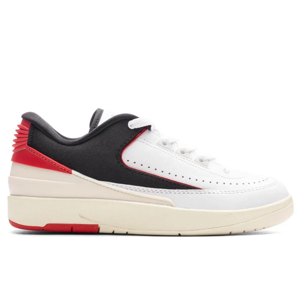 Women's Air Jordan 2 Retro Low - White/University Red/Coconut Milk