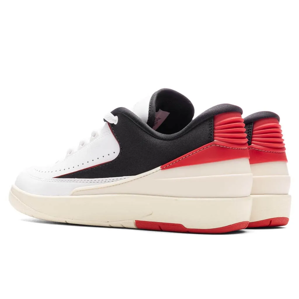 Women's Air Jordan 2 Retro Low - White/University Red/Coconut Milk