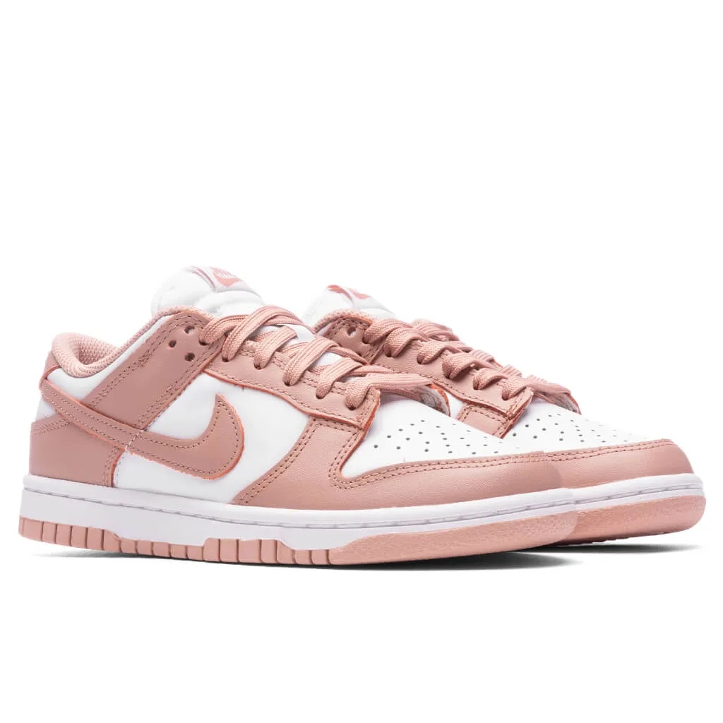 Women's Dunk Low - White/Rose Whisper