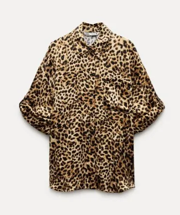 ZARA  |Leopard Patterns Casual Style Long Sleeves