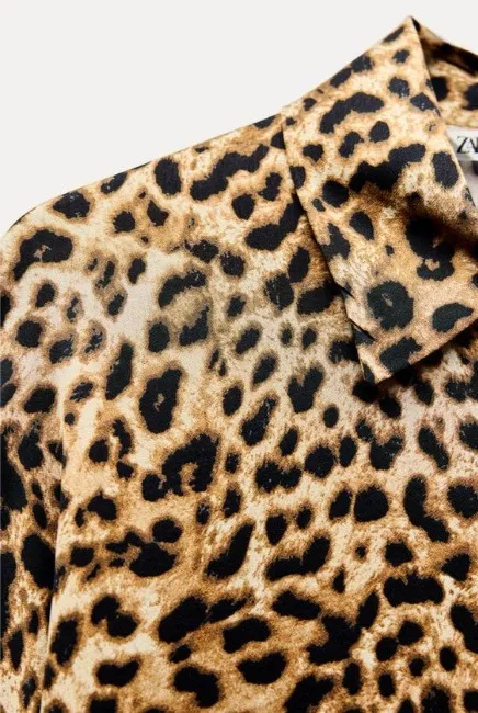 ZARA  |Leopard Patterns Casual Style Long Sleeves